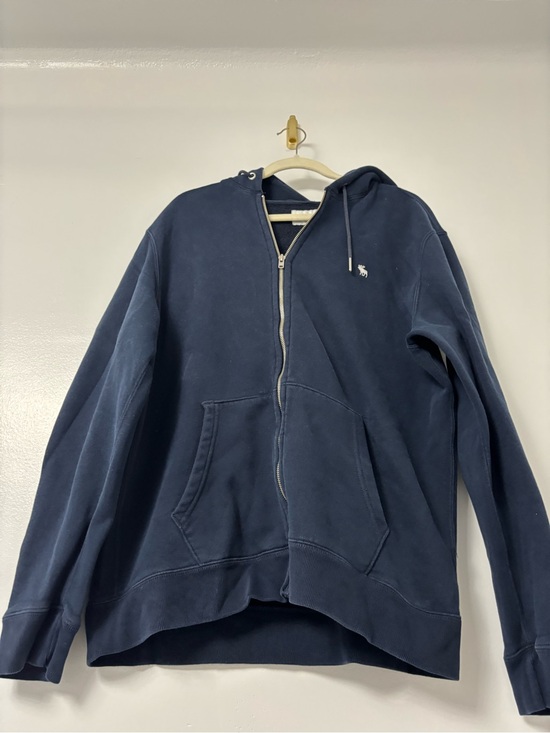 Abercrombie & Fitch Sweaters - Abercrombie & Fitch Navy Blue Full-Zip Hoodie